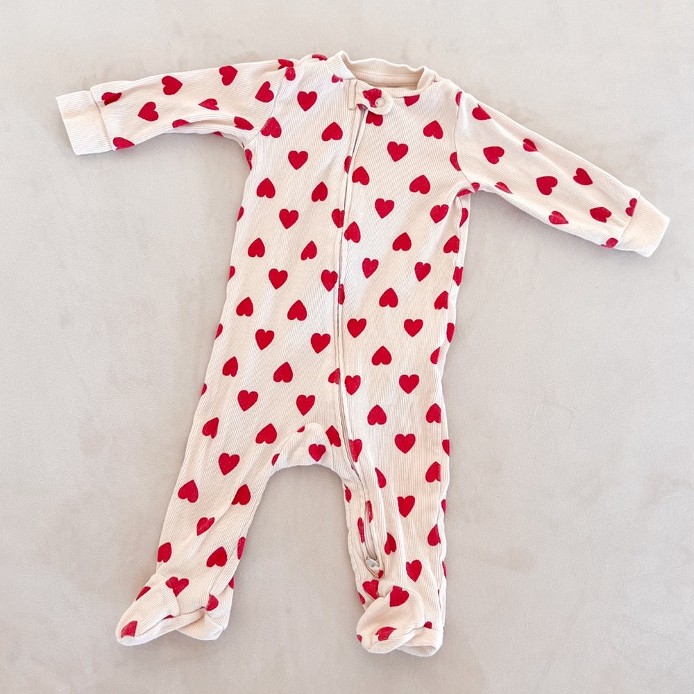Hearts Footie Pjs